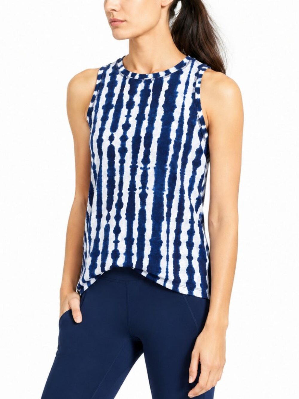 NWT Athleta Breezy Tank Top Shibori Tie Dye Print Shirt | XXS